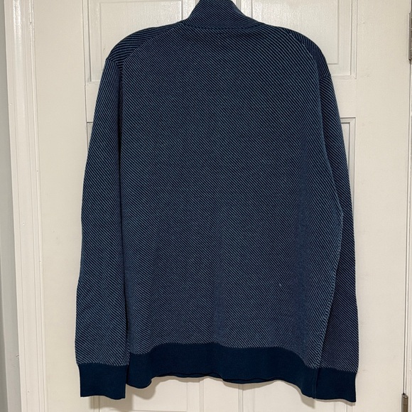 UNTUCKit Twill Merino Wool Quarter-Zip Sweater Sz L - Picture 2 of 7